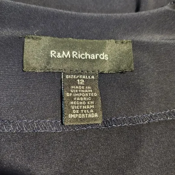 VTG R&M Richards Navy Blue Shrug Jacket Size 12 Stretch Knit Y2K - Picture 5 of 7